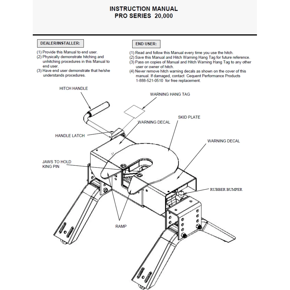 Reese Fifth Wheel Trailer Hitch 20,000 lbs. Capacity, Dual Jaw, Complete System, Industry Standard Mount