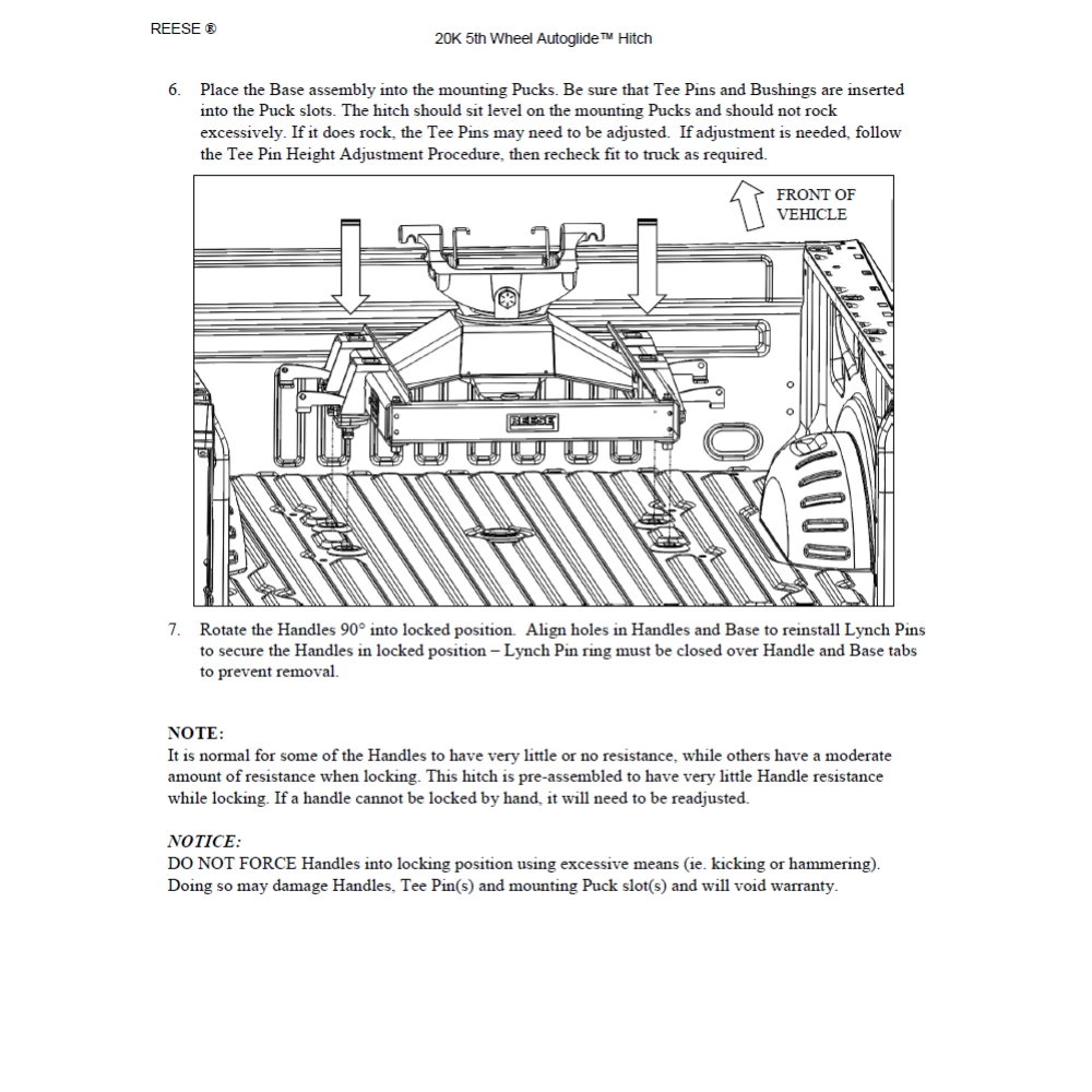 Reese Elite 20K 5th Wheel Autoglide Slider Hitch For 11-22 Ford Super Duty w/ Puck System Fifth Wheel Trailer Hitch Lifetime Warranty