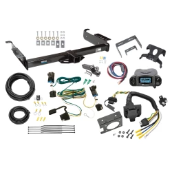 Trailer Hitch Tow Package Prodigy P3 Brake Control For 03-27 Chevy Express GMC Savana 1500 2500 3500 w/ 7-Way RV Wiring 2" Drop Mount 2" Ball Class 3 2" Receiver Reese Tekonsha