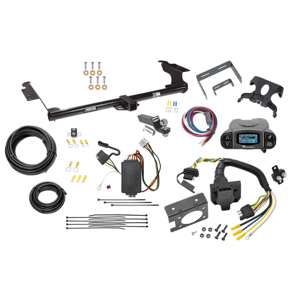 Trailer Hitch Tow Package Prodigy P3 Brake Control For 05-10 Honda Odyssey All Models w/ 7-Way RV Wiring 2" Drop Mount 2" Ball Class 3 2" Receiver Reese Tekonsha