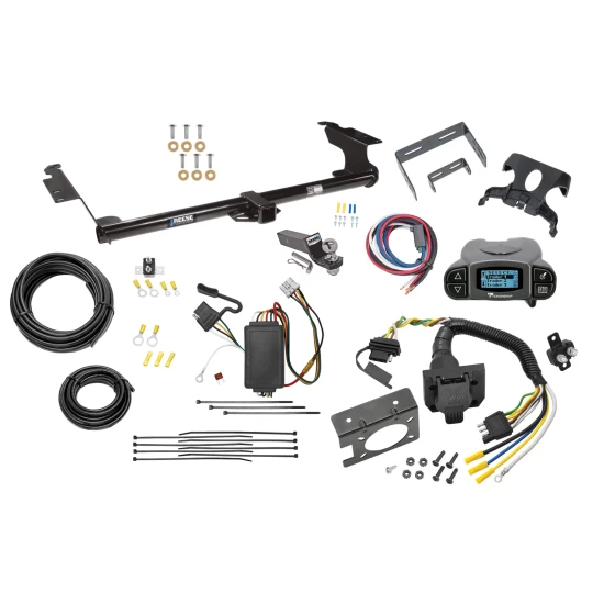 Trailer Hitch Tow Package Prodigy P3 Brake Control For 05-10 Honda Odyssey All Models w/ 7-Way RV Wiring 2" Drop Mount 2" Ball Class 3 2" Receiver Reese Tekonsha