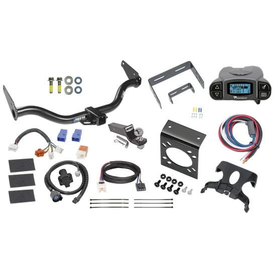 Trailer Hitch Tow Package Prodigy P3 Brake Control For 05-15 Nissan Xterra All Models w/ 7-Way RV Wiring 2" Drop Mount 2" Ball Class 4 2" Receiver Reese Tekonsha