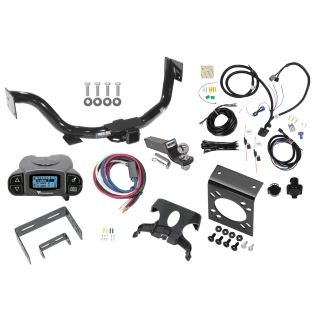Trailer Hitch Tow Package Prodigy P3 Brake Control For 07-09 KIA Sorento All Models w/ 7-Way RV Wiring 2" Drop Mount 2" Ball Class 4 2" Receiver Reese Tekonsha