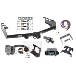Trailer Hitch Tow Package Prodigy P3 Brake Control For 99-13 Chevy Silverado GMC Sierra 1500 HD 99-04 2500 LD (07-07 Classic) Standard or Step Bumper w/ 7-Way RV Wiring 2" Drop Mount 2" Ball Class 4 2" Receiver Reese Tekonsha