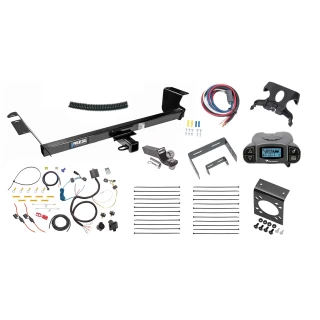 Trailer Hitch Tow Package Prodigy P3 Brake Control For 11-16 Chrysler Town and Country 21-21 Grand Caravan 11-20 Dodge Grand Caravan 12-15 RAM C/V w/ 7-Way RV Wiring 2" Drop Mount 2" Ball Class 3 2" Receiver Reese Tekonsha