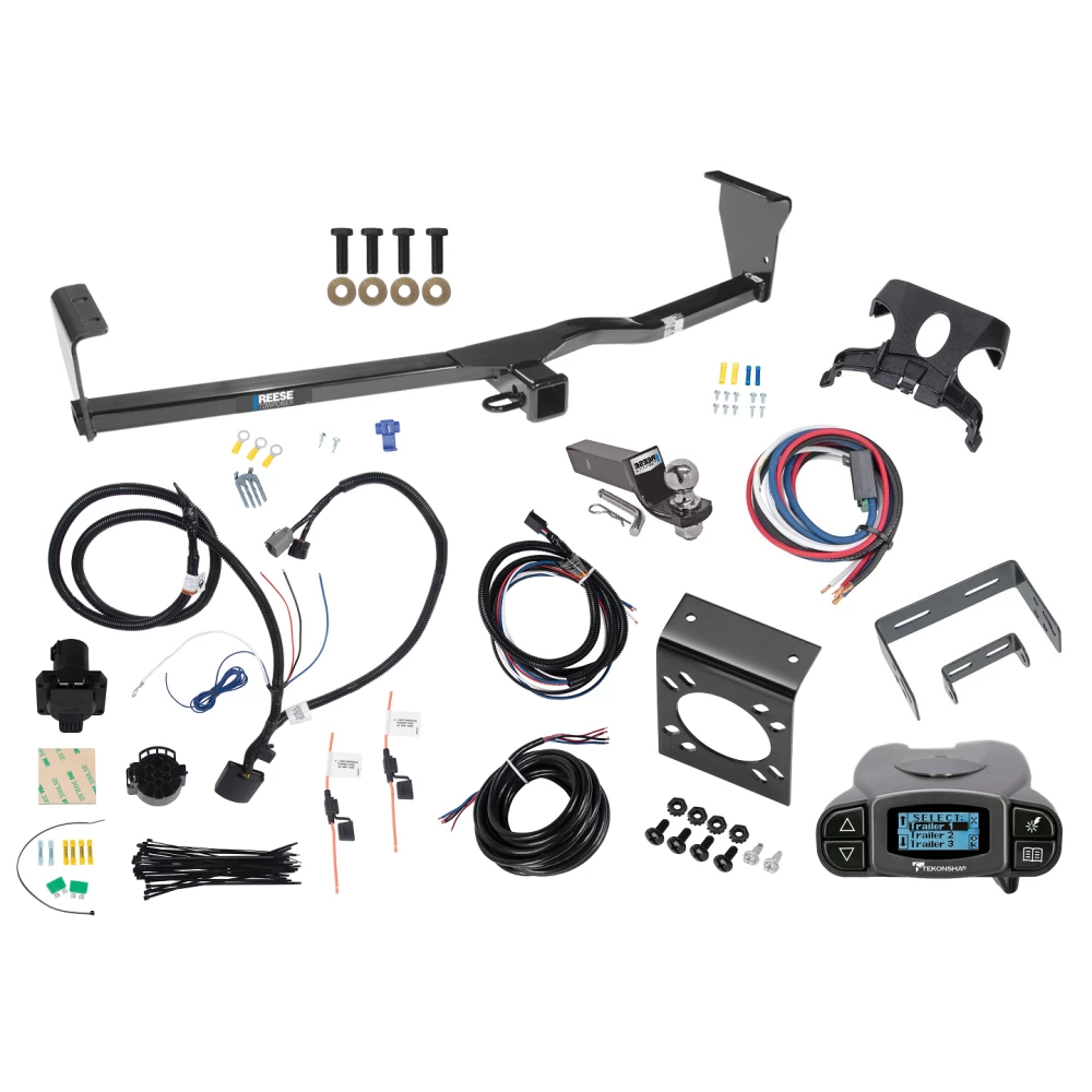 Trailer Hitch Tow Package Prodigy P3 Brake Control For 11-13 KIA Sorento V6 Models w/ 7-Way RV Wiring 2" Drop Mount 2" Ball Class 3 2" Receiver Reese Tekonsha