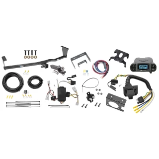 Trailer Hitch Tow Package Prodigy P3 Brake Control For 10-12 Hyundai Santa Fe w/o Factory Tow PKG w/ 7-Way RV Wiring 2" Drop Mount 2" Ball Class 3 2" Receiver Reese Tekonsha