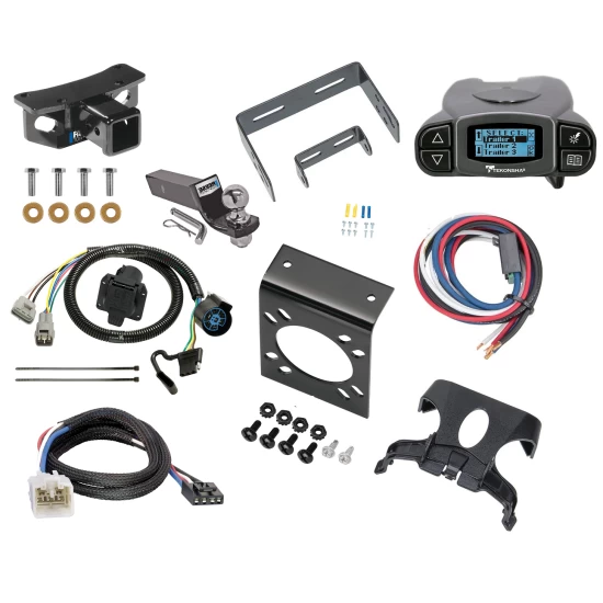 Trailer Hitch Tow Package Prodigy P3 Brake Control For 10-21 Lexus GX460 All Models w/ 7-Way RV Wiring 2" Drop Mount 2" Ball Class 4 2" Receiver Reese Tekonsha