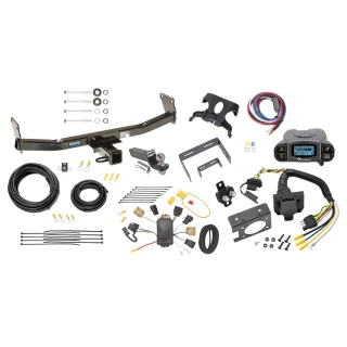 Trailer Hitch Tow Package Prodigy P3 Brake Control For 07-07 Jeep Patriot 07-10 Compass w/ 7-Way RV Wiring 2" Drop Mount 2" Ball Class 3 2" Receiver Reese Tekonsha
