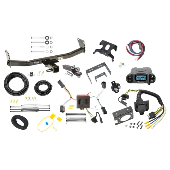 Trailer Hitch Tow Package Prodigy P3 Brake Control For 11-16 Jeep Compass 17-17 (Old Body Style) w/ 7-Way RV Wiring 2" Drop Mount 2" Ball Class 3 2" Receiver Reese Tekonsha