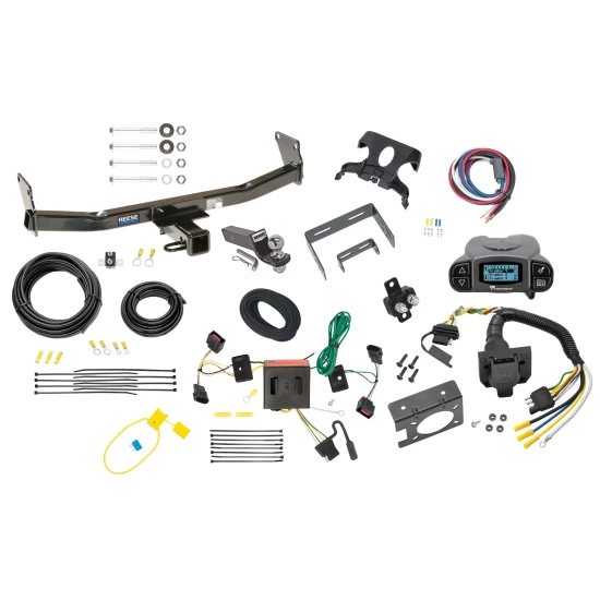 Trailer Hitch Tow Package Prodigy P3 Brake Control For 08-17 Jeep Patriot All Models w/ 7-Way RV Wiring 2" Drop Mount 2" Ball Class 3 2" Receiver Reese Tekonsha