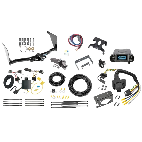 Trailer Hitch Tow Package Prodigy P3 Brake Control For 17-18 Ford Escape All Models w/ 7-Way RV Wiring 2" Drop Mount 2" Ball Class 3 2" Receiver Reese Tekonsha