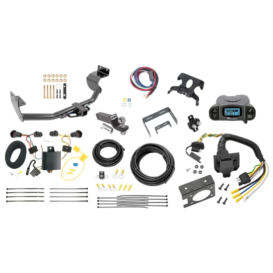 Trailer Hitch Tow Package Prodigy P3 Brake Control For 14-15 KIA Sorento 4 Cyl. w/ 7-Way RV Wiring 2" Drop Mount 2" Ball Class 3 2" Receiver Reese Tekonsha