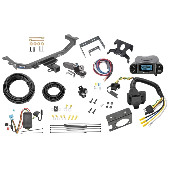 Trailer Hitch Tow Package Prodigy P3 Brake Control For 10-12 Acura RDX All Models w/ 7-Way RV Wiring 2" Drop Mount 2" Ball Class 3 2" Receiver Reese Tekonsha