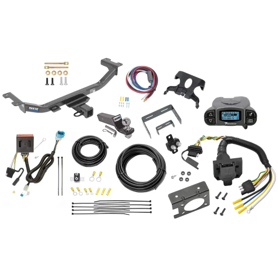 Trailer Hitch Tow Package Prodigy P3 Brake Control For 13-18 Acura RDX All Models w/ 7-Way RV Wiring 2" Drop Mount 2" Ball Class 3 2" Receiver Reese Tekonsha