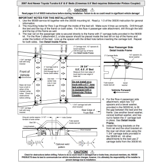 Adaptor Bracket 58309 (This kit is required if you have universal rails for example Reese part 30035) 58309 2007 2008 2009 07 08 09 Toyota Tundra Reese Required Bracket Universal Rails 30035 Reese Adaptor Bracket 58309 Required for Install of Universal Base Rail Kit 30035 for 2007-2021 Toyota Tundra