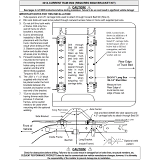 Reese Base Rail Kit w/ Custom Bracket For 2014-2025 Ram 3500 Above Bed Accepts all Industry Standard Gooseneck and Fifth Wheel Hitches