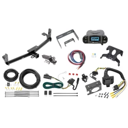Trailer Hitch Tow Package Prodigy P3 Brake Control For 07-09 Chevrolet Equinox Pontiac Torrent w/ 7-Way RV Wiring 2" Drop Mount 2" Ball Class 3 2" Receiver Reese Tekonsha