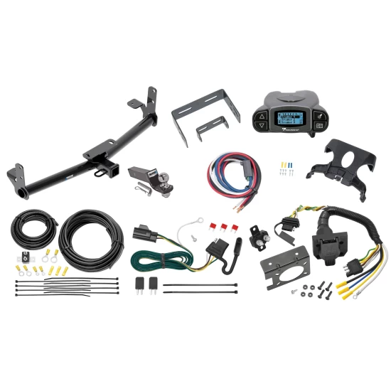 Trailer Hitch Tow Package Prodigy P3 Brake Control For 07-09 Chevrolet Equinox Pontiac Torrent w/ 7-Way RV Wiring 2" Drop Mount 2" Ball Class 3 2" Receiver Reese Tekonsha