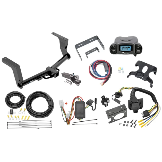 Trailer Hitch Tow Package Prodigy P3 Brake Control For 13-15 Subaru XV Crosstrek 2" Drop Mount 2" Ball Class 3 2" Receiver Reese Tekonsha