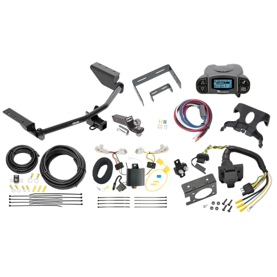 Trailer Hitch Tow Package Prodigy P3 Brake Control For 13-18 Toyota RAV4 All Models w/ 7-Way RV Wiring 2" Drop Mount 2" Ball Class 3 2" Receiver Reese Tekonsha