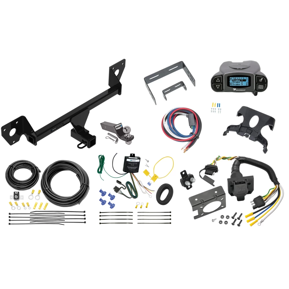 Trailer Hitch Tow Package Prodigy P3 Brake Control For 21-23 Chevrolet Trailblazer w/LED Taillights w/ 7-Way RV Wiring 2" Drop Mount 2" Ball Class 3 2" Receiver Reese Tekonsha Trailer Hitch Tow Package Prodigy P3 Brake Control For 21-23 Chevrolet Trailblazer w/LED Taillights w/ 7-Way RV Wiring 2" Drop Mount 2" Ball Class 3 2" Receiver Reese Tekonsha