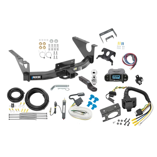 Class 5 11K Trailer Hitch Tow Package Prodigy P3 Brake Control For 11-18 RAM 09-10 Dodge Ram 1500 11-18 RAM 1500 19-24 Classic w/ 7-Way RV Wiring 2-5/16" Ball 2" Drop Mount 2" Receiver Reese Tekonsha