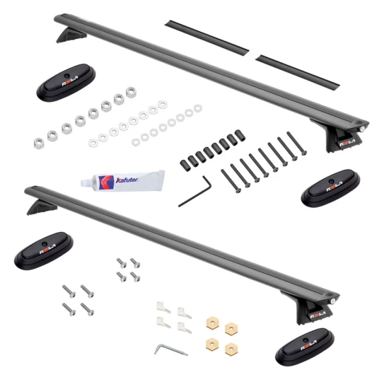 59772 59753 Rola Rola 165lb 51" Roof Rack Cross Bars Keys Fiberglass Surfaces Truck Cabs Camper Sheells Hard Tonneau Covers RV and Pop-up Camper tops Rola 165lb 51" Roof Rack Cross Bars w/ Keys For Fiberglass Surfaces Truck Cabs Camper Sheells Hard Tonneau Covers RV and Pop-up Camper tops
