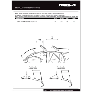 Rola Roof Rack Cross Bars For 13-19 Ford Escape with naked roof Aluminum Extreme Cross Bar DFE Series