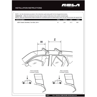 Rola Roof Rack Cross Bars For 11-22 Jeep Grand Cherokee WK with naked roof Aluminum Extreme Cross Bar DFE Series