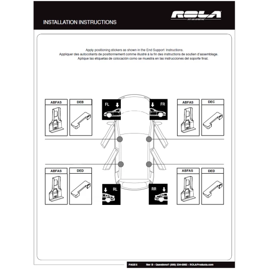 Rola Roof Rack Cross Bars w/ Keys For 12-21 Volkswagen Passat with naked roof Aluminum Extreme Cross Bar DFE Series