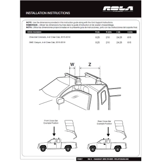 Rola Roof Rack Cross Bars For 15-22 Chevy Colorado GMC Canyon Extended Cab with naked roof Aluminum Extreme Cross Bar DFE Series