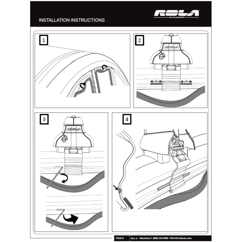 Rola Roof Rack Cross Bars For 15-22 Chevrolet Colorado GMC Canyon Extended Cab Aluminum Extreme Cross Bar DFE Series