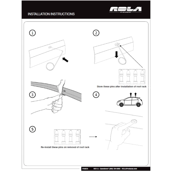 Rola Roof Rack Cross Bars w/ Keys 12-18 Audi A6 14-18 Audi S6 with naked roof Aluminum Extreme Cross Bar DFE Series