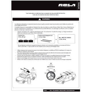Rola Roof Rack Cross Bars For 12-17 Lexus CT 200h Aluminum Extreme Cross Bar DFE Series