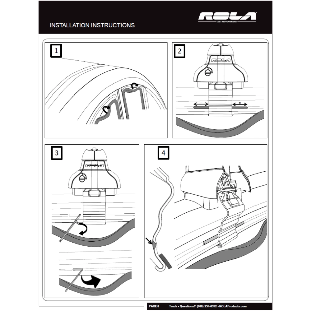 Rola Roof Rack Cross Bars w/ Keys For 14-18 (2019 LD only) Silverado Sierra 1500 15-19 2500 3500 Double & Crew Cab Aluminum Extreme Cross Bar DFE Series