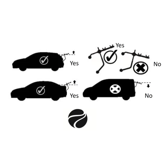 Reese 2 Bike Rack Trunk Mount for Car SUV or Hatchback Trunk Mounted Bicycle Carrier w/ 4 Straps