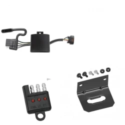 Trailer Wiring and Bracket w/ Light Tester For 20-22 KIA Telluride Hyundai Palisade Santa Cruz 20-23 Santa Fe Except XL Models 22-25 Tucson Except N Line Carnival 21-23 Sorento Plug & Play 4-Flat Harness