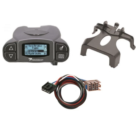 Tekonsha Prodigy P3 Trailer Brake Control for 03-06 Chevy Silverado Suburban GMC Sierra 1500 1500 HD 2500 2500 HD 3500 2007 Classic 03-04 2500 LD w/ Plug Play Wiring Adapter Proportional Eletric Trailer Brakes Module Box Controller