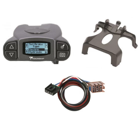 Tekonsha Prodigy P3 Trailer Brake Control for 03-06 Chevy Tahoe GMC Yukon XL 1500 2500 w/ Plug Play Wiring Adapter Proportional Eletric Trailer Brakes Module Box Controller