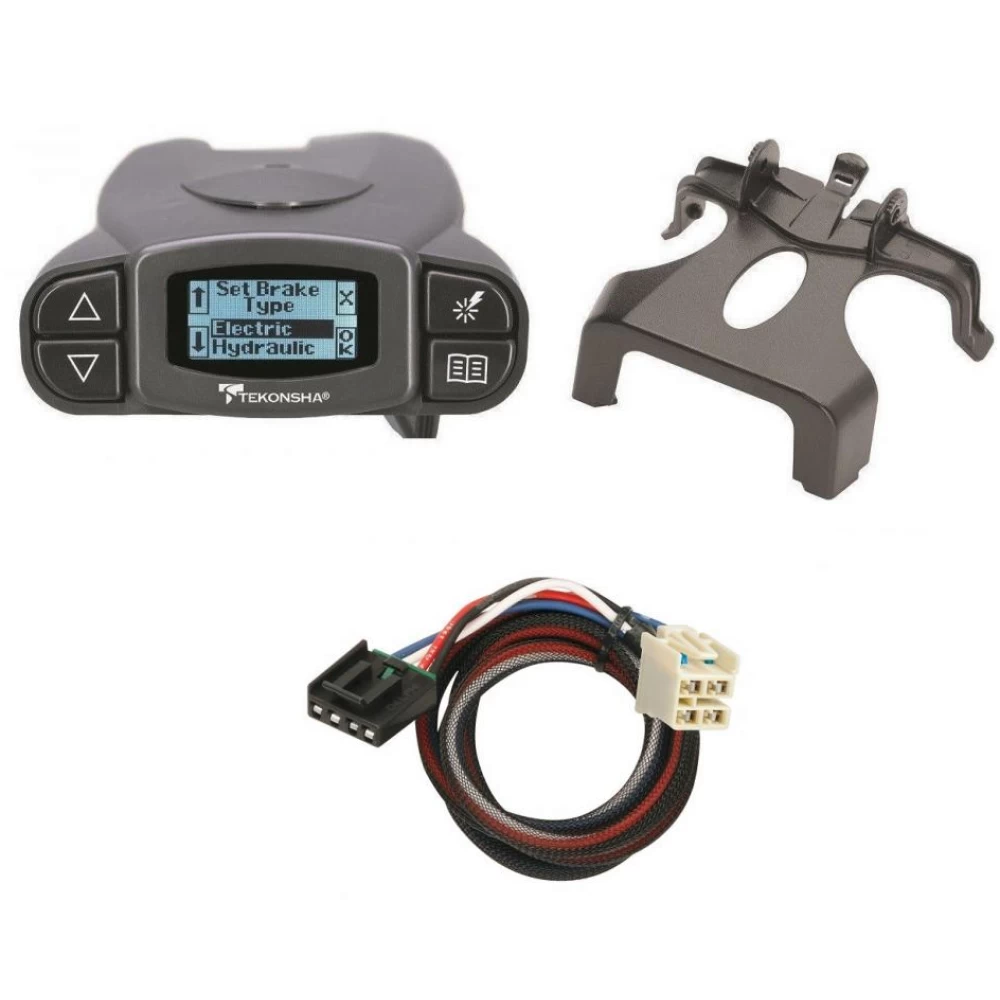 Tekonsha Prodigy P3 Trailer Brake Control for 15-24 Chevy Tahoe GMC Yukon w/ Plug Play Wiring Adapter Proportional Eletric Trailer Brakes Module Box Controller