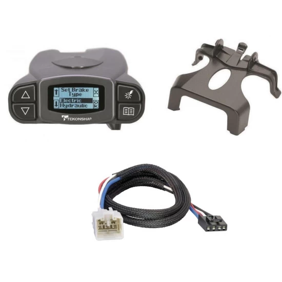 Tekonsha Prodigy P3 Trailer Brake Control for 05-15 Toyota Tacoma w/ Plug Play Wiring Adapter Proportional Eletric Trailer Brakes Module Box Controller