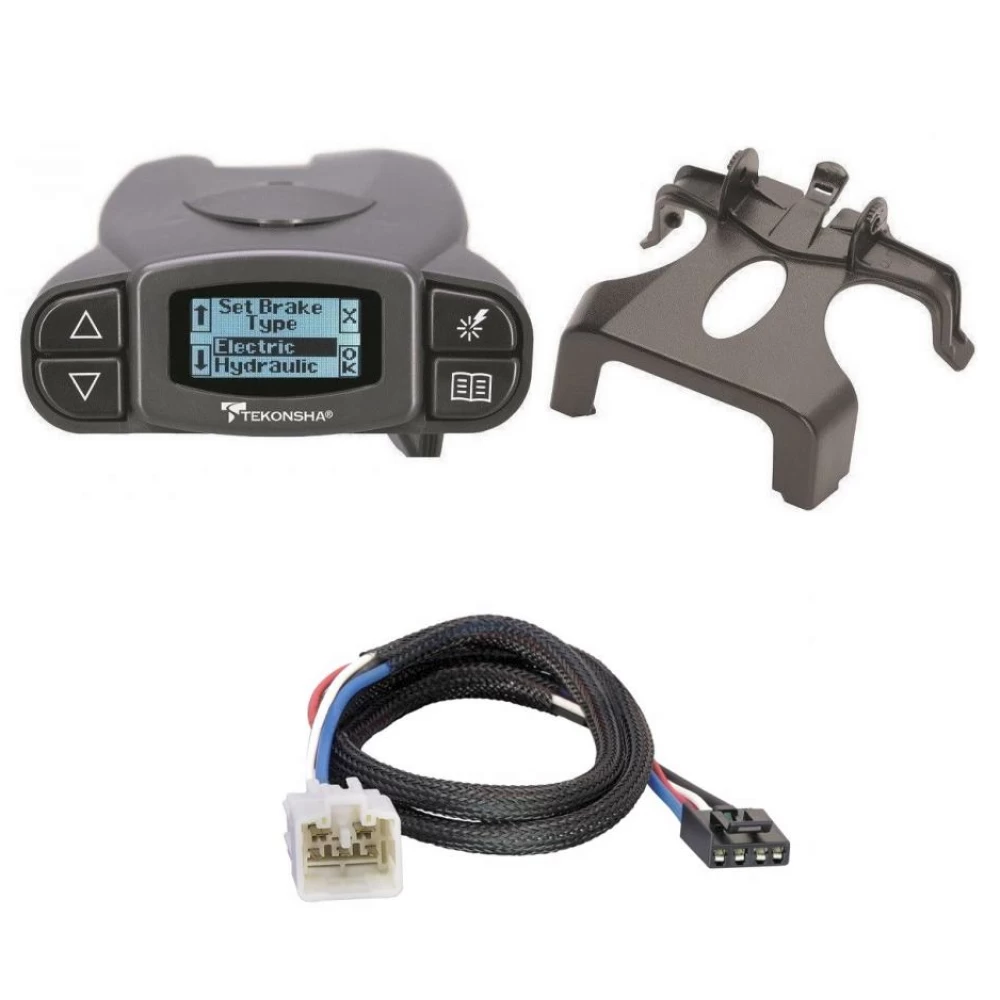 Tekonsha Prodigy P3 Trailer Brake Control for 13-21 Toyota Land Cruiser w/ Plug Play Wiring Adapter Proportional Eletric Trailer Brakes Module Box Controller