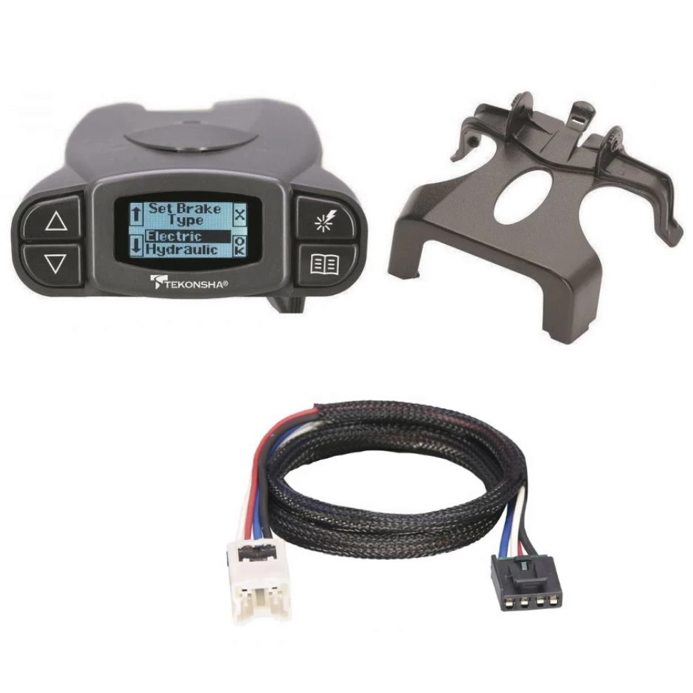 Tekonsha Prodigy P3 Trailer Brake Control for 04-24 Nissan Titan w/ Plug Play Wiring Adapter Proportional Eletric Trailer Brakes Module Box Controller