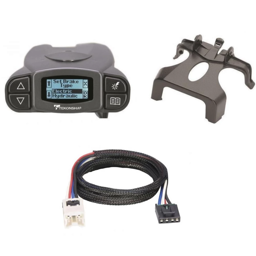 Tekonsha Prodigy P3 Trailer Brake Control for 04-24 Nissan Armada Frontier 05-15 Xterra w/ Plug Play Wiring Adapter Proportional Eletric Trailer Brakes Module Box Controller