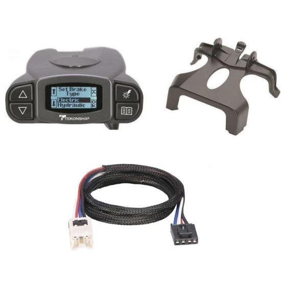 Tekonsha Prodigy P3 Trailer Brake Control for 04-24 Nissan Armada Frontier 05-15 Xterra w/ Plug Play Wiring Adapter Proportional Eletric Trailer Brakes Module Box Controller