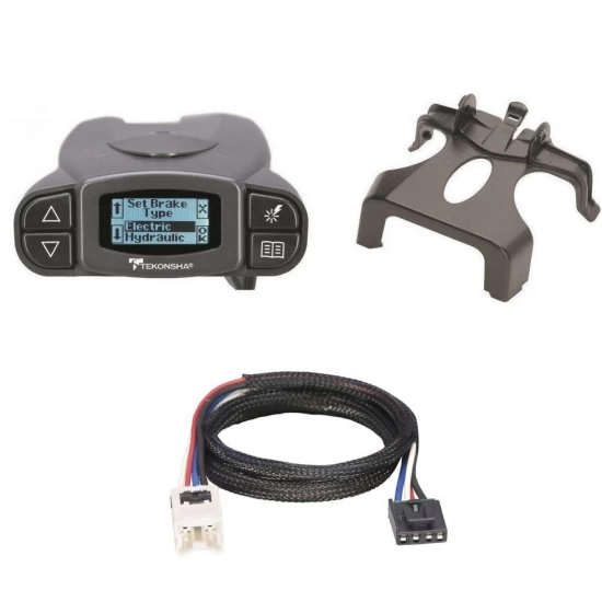 Tekonsha Prodigy P3 Trailer Brake Control for 14-21 Infiniti QX80 14-20 QX60 w/ Plug Play Wiring Adapter Proportional Eletric Trailer Brakes Module Box Controller