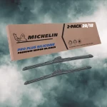 1991, 1992, 1993, 1994, Mercury, Capri, Windshield, Wiper, Blades, 2, Pack, Michelin, Pro, Plus, Silicone, 20, &, 18, inch, S Fits 1991-1994 Mercury Capri Windshield Wiper Blades Replacement 2 Pack Michelin Pro Plus Silicone 20 & 18 inch Size