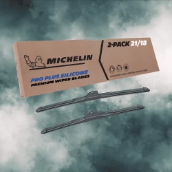 For 2007-2010 Suzuki Swift Windshield Wiper Blades 2 Pack Michelin Pro Plus Silicone 21 & 18 inch Size