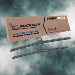 For 2008-2010 Pleasure-Way Ascent Windshield Wiper Blades 2 Pack Michelin Pro Plus Silicone 26 & 24 inch Size